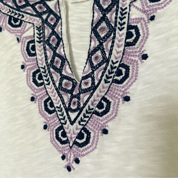 2/$30 Talbots Cotton Embroidered Longline Tunic 3/4 Sleeve SZ 1X Plus - Picture 3 of 11